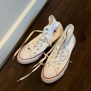 White high top converse - worn once